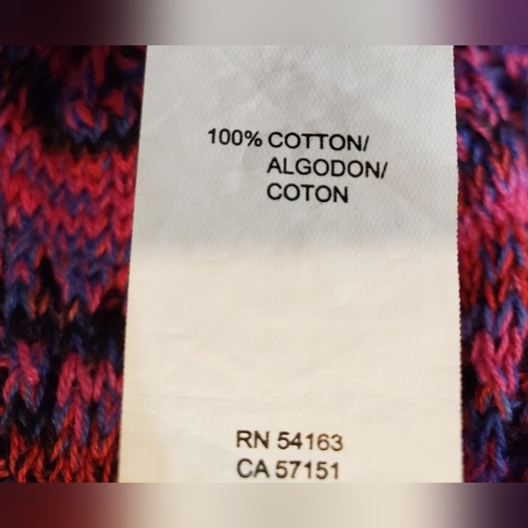 Kensie Open Knit Sweater Pink Purple Blue Size Large - Picture 12 of 13